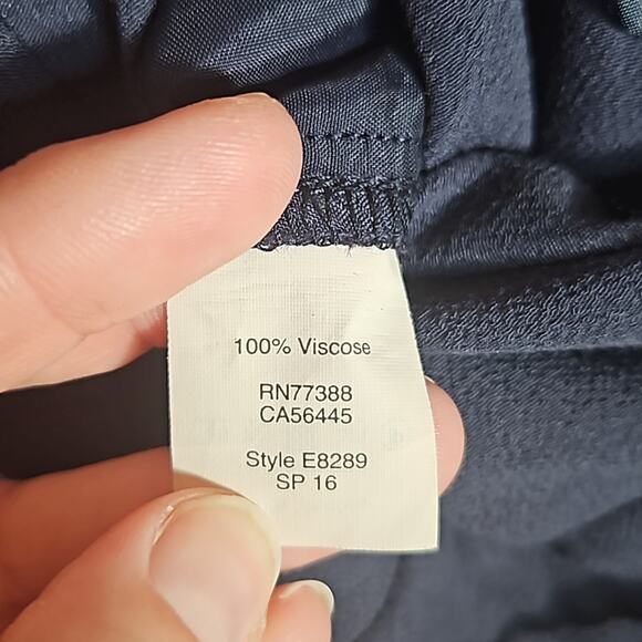 Madewell Drapey Crepe Navy Blue Jumpsuit - Picture 9 of 12